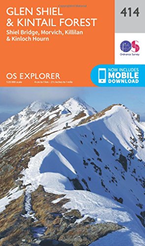 Glen Shiel and Kintail Forest (OS Explorer Map, Band 414)