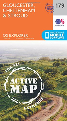 Gloucester, Cheltenham and Stroud (OS Explorer Active Map, Band 179)
