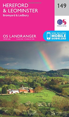 Hereford & Leominster, Bromyard & Ledbury (OS Landranger Map, Band 149) von Ordnance Survey