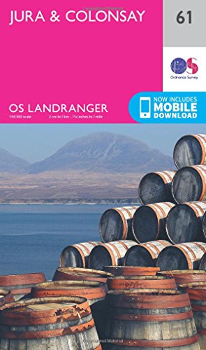 Jura & Colonsay (OS Landranger Map, Band 61) von ORDNANCE SURVEY