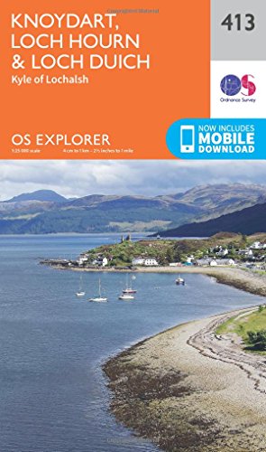 Knoydart, Loch Hourn and Loch Duich (OS Explorer Map, Band 413) von ORDNANCE SURVEY