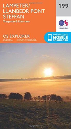 Lampeter, Tregaron and Llan-Non (OS Explorer Map, Band 199)