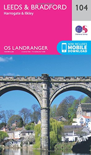 Leeds & Bradford, Harrogate & Ilkley (OS Landranger Map, Band 104) von Ordnance Survey
