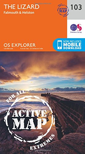 Lizard, Falmouth and Helston (OS Explorer Active Map, Band 103)