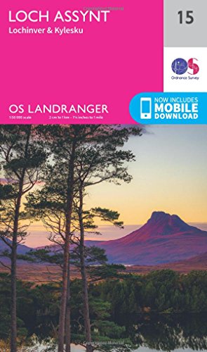 Loch Assynt, Lochinver & Kylesku (OS Landranger Map, Band 15)