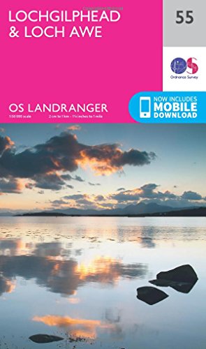 Lochgilphead & Loch Awe (OS Landranger Map, Band 55) von ORDNANCE SURVEY