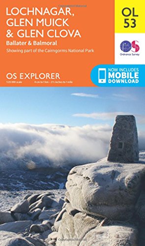 Lochnagar, Glen Muick & Glen Clova, Ballater & Balmoral (OS Explorer Map)