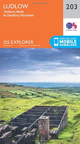 Ludlow and Tenbury Wells (OS Explorer Map, Band 203) von Ordnance Survey