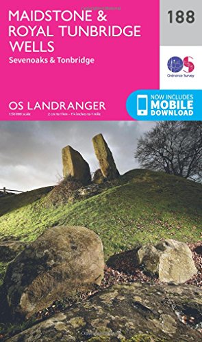 Maidstone & Royal Tunbridge Wells (OS Landranger Map, Band 188)