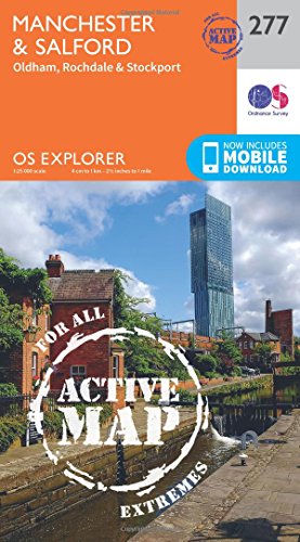 Manchester and Salford (OS Explorer Active Map, Band 277)