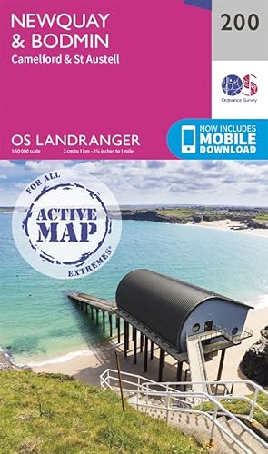 Newquay & Bodmin: Camelford & St Austell (OS Landranger Map, Band 200)