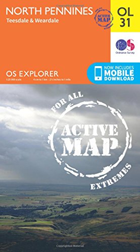 North Pennines - Teesdale & Weardale (OS Explorer Map Active)