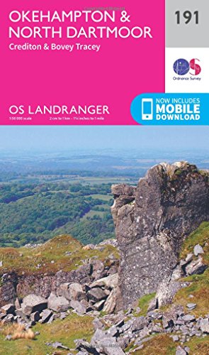 Okehampton & North Dartmoor (OS Landranger Map, Band 191) von Ordnance Survey