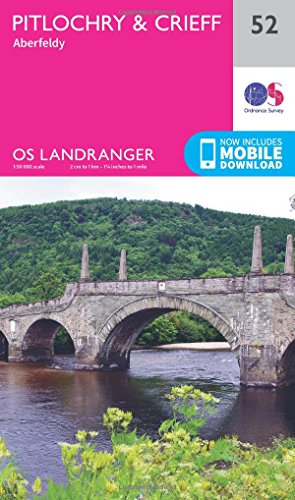 Pitlochry & Crieff (OS Landranger Map, Band 52)
