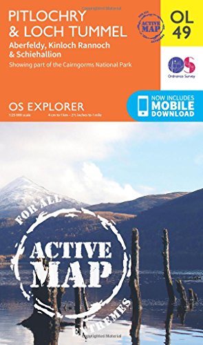 Pitlochry & Loch Tummel, Aberfeldy, Kinloch Rannoch & Schiehallion (OS Explorer Map Active)