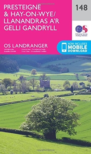 Presteigne & Hay-on-Wye / Llanandras A'r Gelli Gandryll (OS Landranger Map, Band 148) von Ordnance Survey