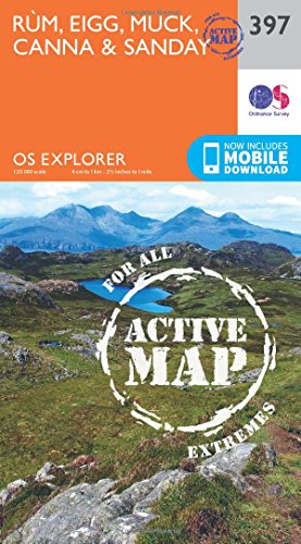 Rum, Eigg, Muck, Canna and Sanday (OS Explorer Active Map, Band 397) von Ordnance Survey