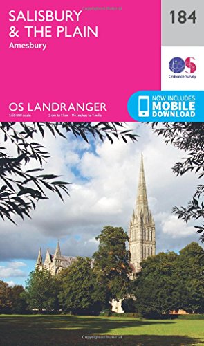 Salisbury & the Plain, Amesbury (OS Landranger Map, Band 184) von Ordnance Survey