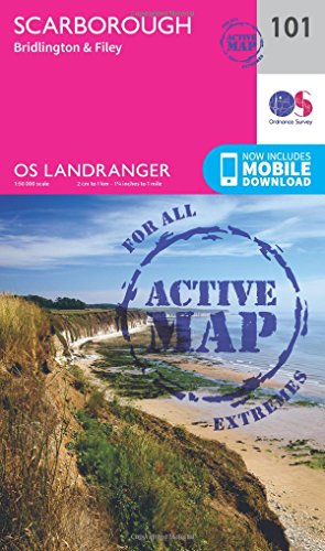 Scarborough, Bridlington & Filey (OS Landranger Active Map, Band 101) von ORDNANCE SURVEY