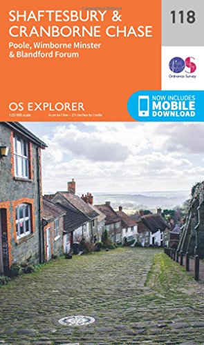 Shaftesbury, Cranbourne Chase, Poole, Wimbourne Minster and Blandford (OS Explorer Map, Band 118)