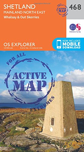 Shetland - Mainland North East (OS Explorer Active Map, Band 468)