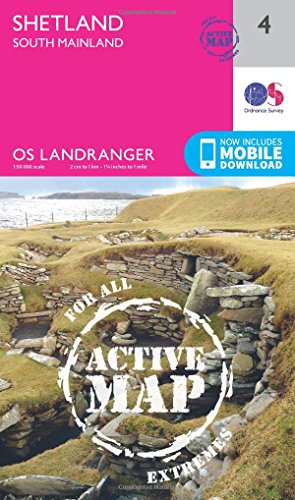 Shetland - South Mainland (OS Landranger Active Map, Band 4) von ORDNANCE SURVEY
