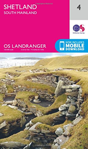 Shetland - South Mainland (OS Landranger Map, Band 4) von ORDNANCE SURVEY