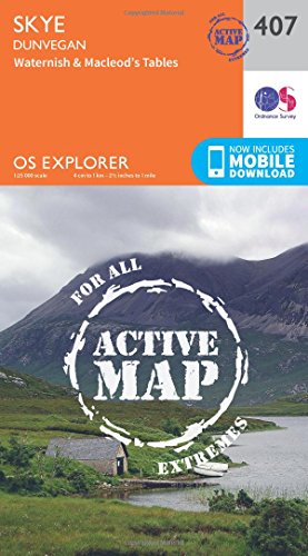 Skye - Dunvegan (OS Explorer Active Map, Band 407) von ORDNANCE SURVEY