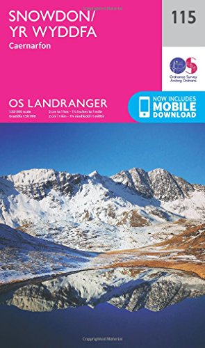 Snowdon & Caernarfon (OS Landranger Map, Band 115)