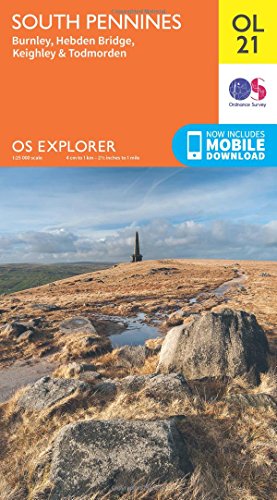 South Pennines, Burnley, Hebden Bridge, Keighley & Todmorden (OS Explorer Map)