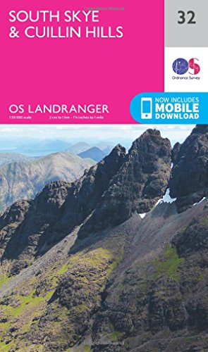 South Skye & Cuillin Hills (OS Landranger Map, Band 32) von Ordnance Survey
