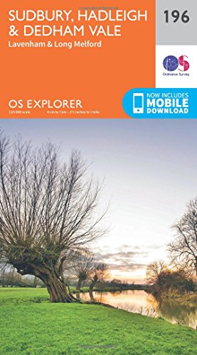 Sudbury, Hadleigh and Dedham Vale (OS Explorer Map, Band 196)