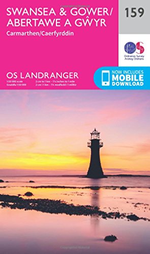 Swansea & Gower, Carmarthen (OS Landranger Map, Band 159) von Ordnance Survey