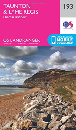 Taunton & Lyme Regis, Chard & Bridport (OS Landranger Map, Band 193) von Ordnance Survey