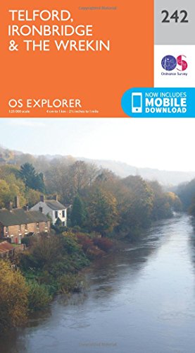 Telford, Ironbridge and the Wrekin (OS Explorer Map, Band 242) von Ordnance Survey