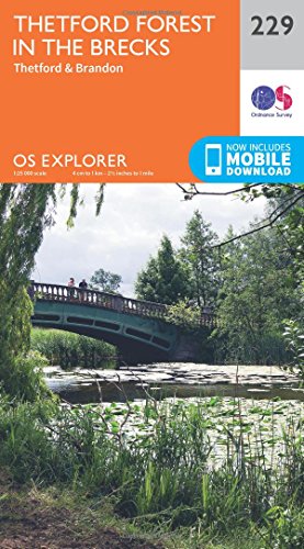 Thetford Forest in the Brecks (OS Explorer Map, Band 229)