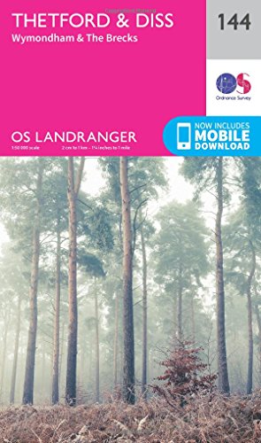 Thetford & Diss, Breckland & Wymondham (OS Landranger Map, Band 144) von Ordnance Survey
