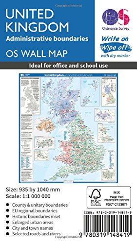 United Kingdom Administrative Boundaries (OS Wall Map)
