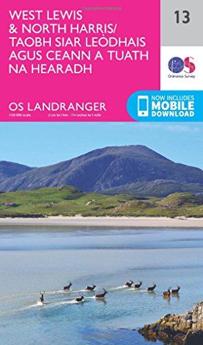 West Lewis & North Harris (OS Landranger Map, Band 13)