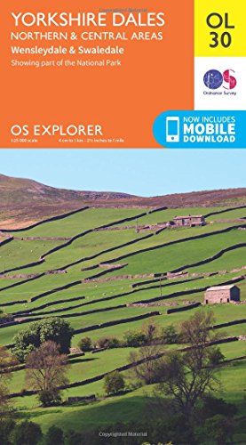 Ordnance Survey Map Yorkshire Dales - Northern & Central Area: Wensleydale & Swaledale (OS Explorer Map) von ORDNANCE SURVEY