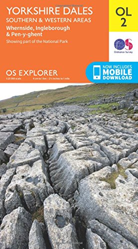 Ordnance Survey Map Yorkshire Dales - Southern & Western Area: Whernside, Ingleborough & Pen-y-ghent (OS Explorer Map)