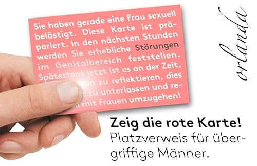 Rote Karte gegen sexuelle Belästigung: Platzverweis für sexuelle Belästigung von Orlanda Frauenverlag