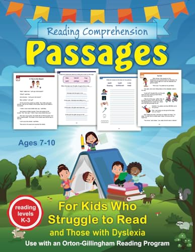 Reading Comprehension Passages for Kids Who Struggle to Read and Those with Dyslexia: Use with an Orton-Gillingham Reading Program von Blast Off to Learning
