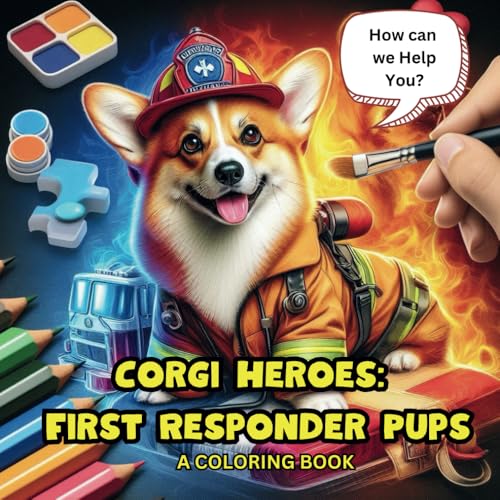 CORGIS HEROES: FIRST RESPONDERS PUPS - A COLORING BOOK: An Adorable Corgi-Themed Coloring Adventure Featuring Brave First Responder Pups! von isbnservices.com