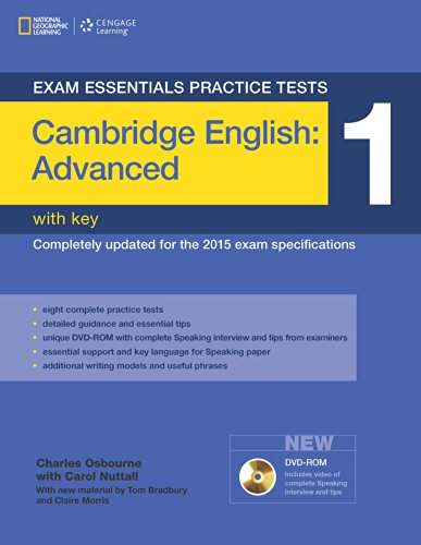 Cambridge English: Advanced (CAE), mit 1 DVD-ROM: Exam Essentials Practice Tests 1 mit Lösungen(Helbling Languages) von National Geographic