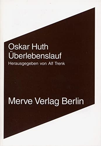 Überlebenslauf: Hrsg. v. Alf Trenk (Internationaler Merve Diskurs: Perspektiven der Technokultur)