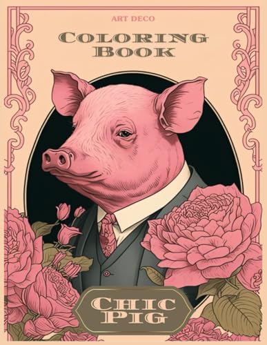 Chic Pig Coloring Book In Art Deco Style: Timeless Elegant Swine I Glamour In Living Color von Independently published