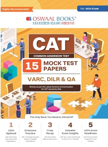 Oswaal CAT 15 Mock Test Papers for 2024 Exam von Oswaal Books And Learning Pvt Ltd