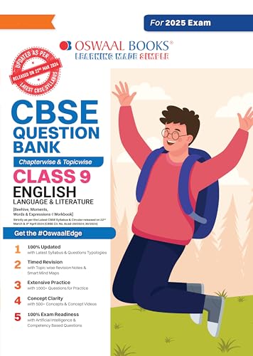 Oswaal CBSE Question Bank Class 9 English Language & Literature, Chapterwise and Topicwise Solved Papers For 2025 Exams von Oswaal Books And Learning Pvt Ltd