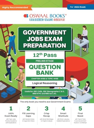Oswaal Government Exams Question Bank 12th Pass | Logical Reasoning | for 2024 Exam von Oswaal Books And Learning Pvt Ltd